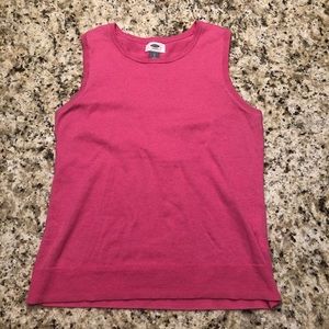 Bright Pink Sweater Pullover Vest